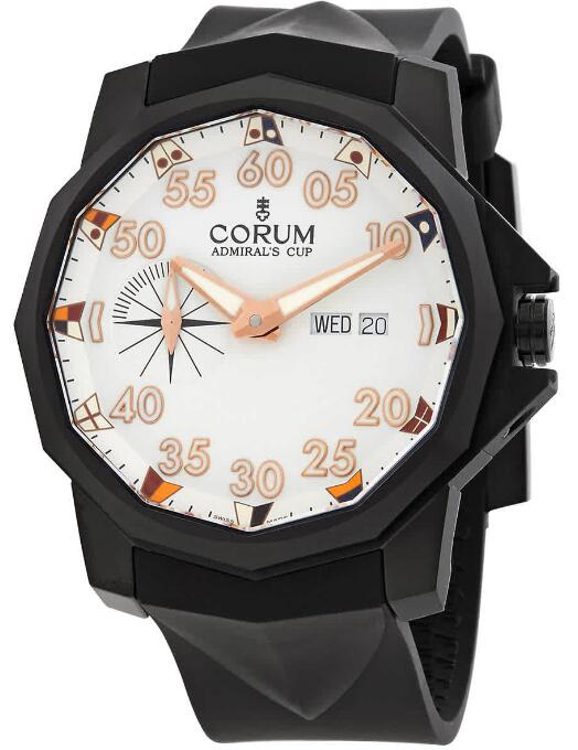 Corum Admirals Cup Competition Automatic White Dial replica watch A690/04313